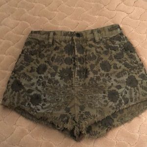 Free people embroidered shorts